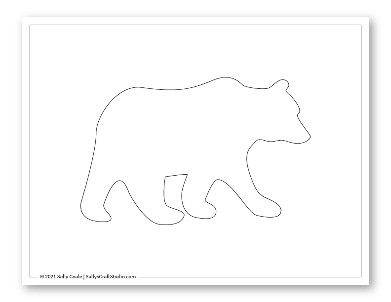 Bear shape template for crafts