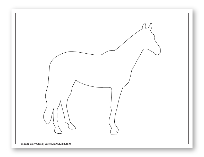 Horse shape template for crafts