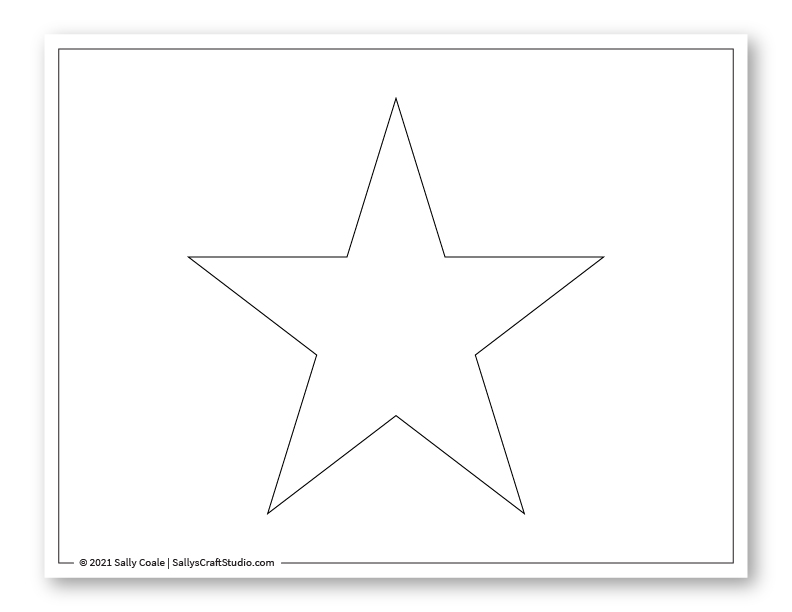 Star shape template for crafts