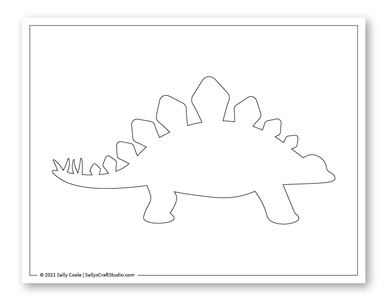 Stegosaurus shape template for crafts