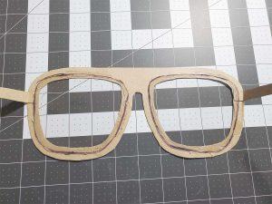 Lenses glued onto glasses