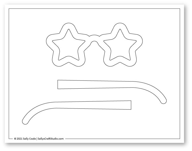 star glasses craft template