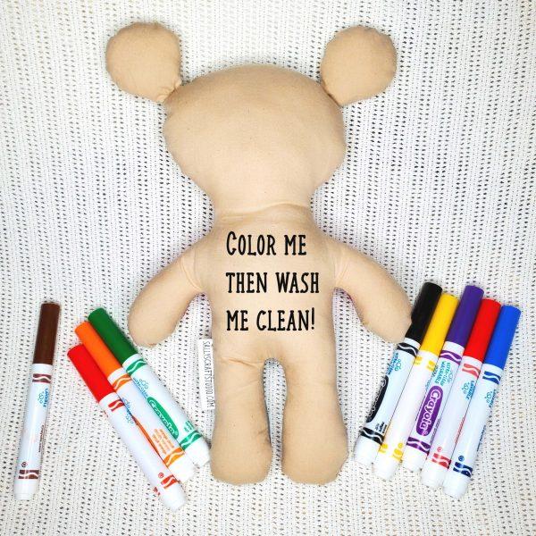 draw n doodle color me bear with markers