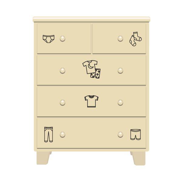 dresser vinyl decal labels